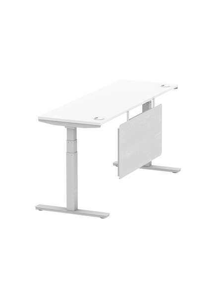 Dynamic Air Modesty 1800 x 600mm Height Adjustable Office Desk White Top Cable Ports Modesty Panel HA01372 - pic 77962 | FastDaddyshop