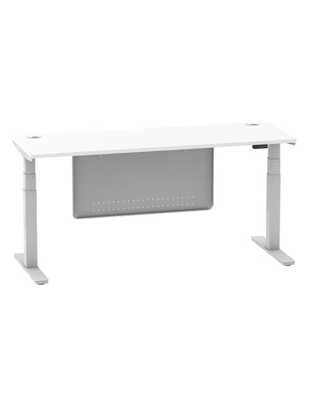 Dynamic Air Modesty 1800 x 600mm Height Adjustable Office Desk White Top Cable Ports Modesty Panel HA01372 - pic 77967 | FastDaddyshop