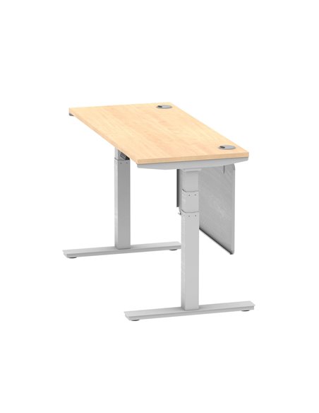 Dynamic Air Modesty 1400 x 600mm Height Adjustable Office Desk Maple Top Cable Ports Modesty Panel HA01374 - pic 77970 | FastDaddyshop