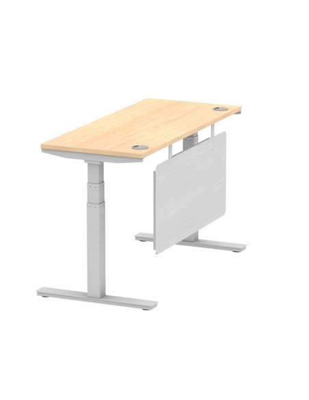 Dynamic Air Modesty 1400 x 600mm Height Adjustable Office Desk Maple Top Cable Ports Modesty Panel HA01374 - pic 77971 | FastDaddyshop