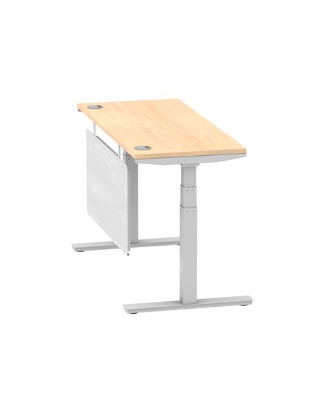 Dynamic Air Modesty 1400 x 600mm Height Adjustable Office Desk Maple Top Cable Ports Modesty Panel HA01374 - pic 77974 | FastDaddyshop