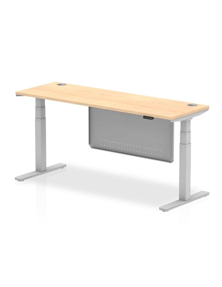 Dynamic Air Modesty 1800 x 600mm Height Adjustable Office Desk Maple Top Cable Ports Modesty Panel HA01376 - pic 77978 | FastDaddyshop