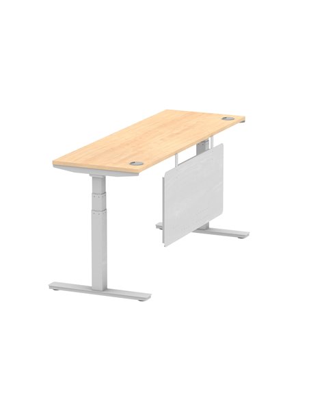 Dynamic Air Modesty 1800 x 600mm Height Adjustable Office Desk Maple Top Cable Ports Modesty Panel HA01376 - pic 77980 | FastDaddyshop