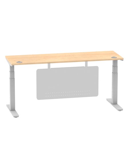 Dynamic Air Modesty 1800 x 600mm Height Adjustable Office Desk Maple Top Cable Ports Modesty Panel HA01376 - pic 77981 | FastDaddyshop