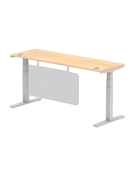Dynamic Air Modesty 1800 x 600mm Height Adjustable Office Desk Maple Top Cable Ports Modesty Panel HA01376 - pic 77982 | FastDaddyshop