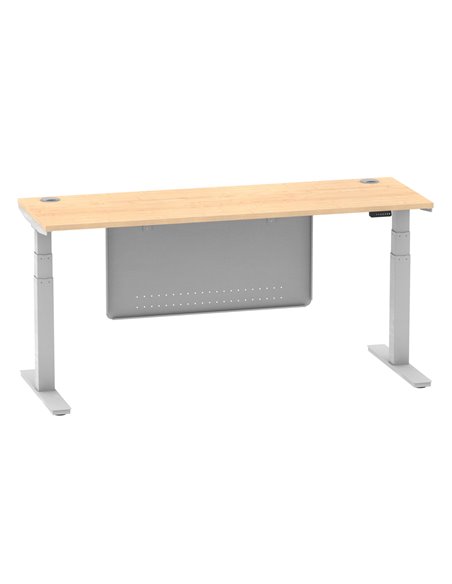 Dynamic Air Modesty 1800 x 600mm Height Adjustable Office Desk Maple Top Cable Ports Modesty Panel HA01376 - pic 77985 | FastDaddyshop
