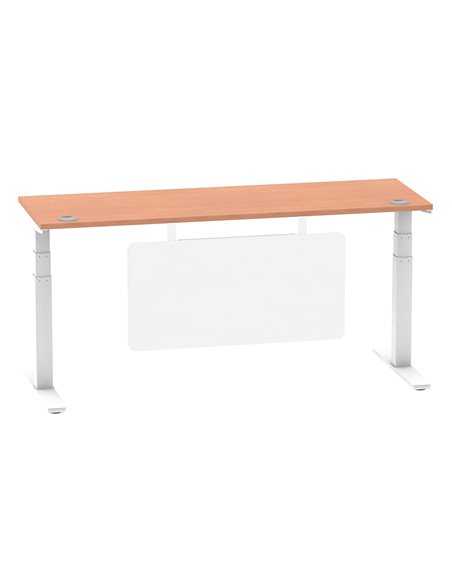 Dynamic Air Modesty 1800 x 600mm Height Adjustable Office Desk Beech Top Cable Ports Modesty Panel HA01384 - pic 78017 | FastDaddyshop