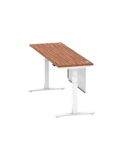 Dynamic Air Modesty 1800 x 600mm Height Adjustable Office Desk Walnut Top Cable Ports Modesty Panel HA01388 2