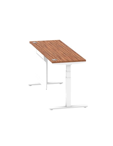 Dynamic Air Modesty 1800 x 600mm Height Adjustable Office Desk Walnut Top Cable Ports Modesty Panel HA01388 - pic 78037 | FastDaddyshop