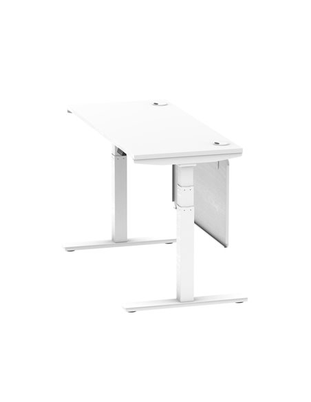 Dynamic Air Modesty 1400 x 600mm Height Adjustable Office Desk White Top Cable Ports Modesty Panel HA01390 - pic 78042 | FastDaddyshop