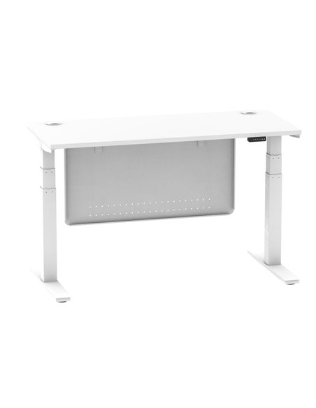 Dynamic Air Modesty 1400 x 600mm Height Adjustable Office Desk White Top Cable Ports Modesty Panel HA01390 - pic 78048 | FastDaddyshop