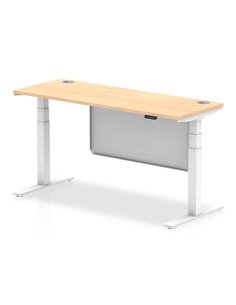 Dynamic Air Modesty 1600 x 600mm Height Adjustable Office Desk Maple Top Cable Ports Modesty Panel HA01395