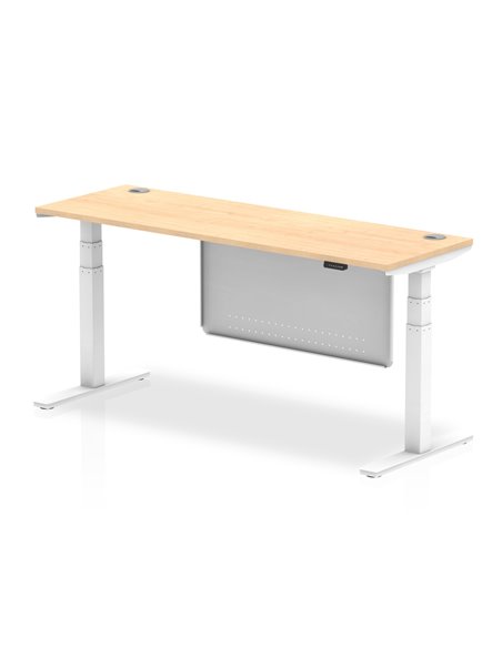Dynamic Air Modesty 1800 x 600mm Height Adjustable Office Desk Maple Top Cable Ports Modesty Panel HA01396 - pic 78068 | FastDaddyshop