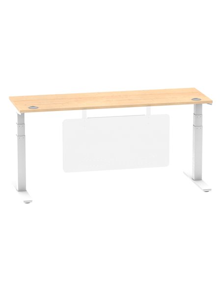 Dynamic Air Modesty 1800 x 600mm Height Adjustable Office Desk Maple Top Cable Ports Modesty Panel HA01396 - pic 78071 | FastDaddyshop