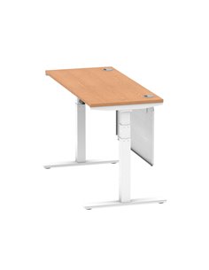 Dynamic Air Modesty 1400 x 600mm Height Adjustable Office Desk Oak Top Cable Ports Modesty Panel HA01398 2