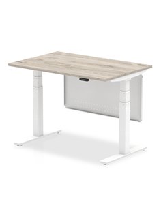 Dynamic Air Modesty 1200 x 800mm Height Adjustable Office Desk Grey Oak Top Modesty Panel HA01402