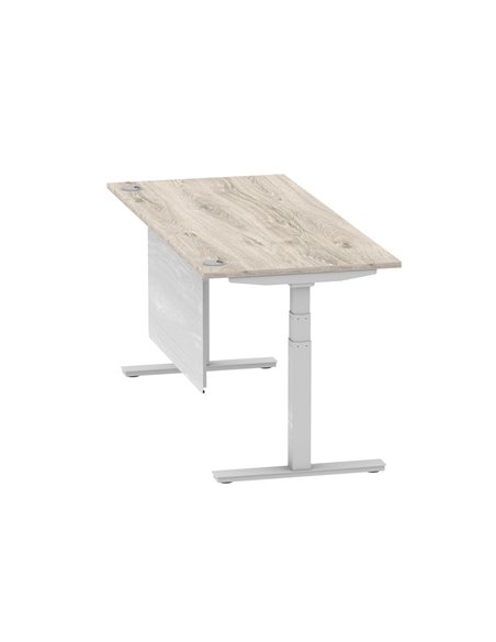 Dynamic Air Modesty 1800 x 800mm Height Adjustable Office Desk Grey Oak Top Cable Ports Modesty Panel HA01415 - pic 78143 | FastDaddyshop