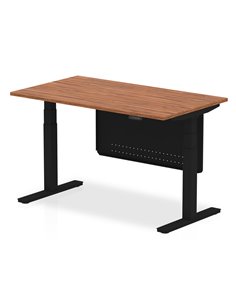 Dynamic Air Modesty 1400 x 800mm Height Adjustable Office Desk Walnut Top Modesty Panel HA01430