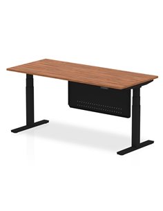 Dynamic Air Modesty 1800 x 800mm Height Adjustable Office Desk Walnut Top Modesty Panel HA01432