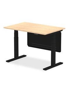 Dynamic Air Modesty 1200 x 800mm Height Adjustable Office Desk Maple Top Modesty Panel HA01437