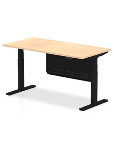 Dynamic Air Modesty 1600 x 800mm Height Adjustable Office Desk Maple Top Modesty Panel HA01439