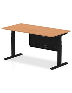 Dynamic Air Modesty 1600 x 800mm Height Adjustable Office Desk Oak Top Modesty Panel HA01443