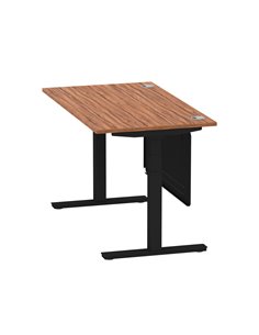 Dynamic Air Modesty 1400 x 800mm Height Adjustable Office Desk Walnut Top Cable Ports Modesty Panel HA01450 2