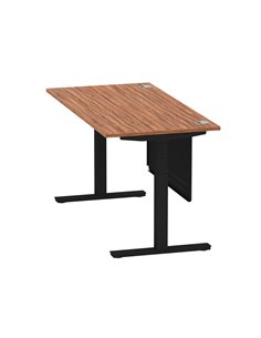 Dynamic Air Modesty 1600 x 800mm Height Adjustable Office Desk Walnut Top Cable Ports Modesty Panel HA01451 2