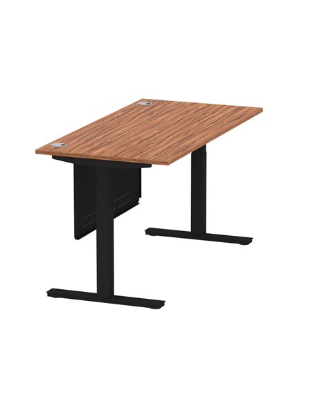 Dynamic Air Modesty 1600 x 800mm Height Adjustable Office Desk Walnut Top Cable Ports Modesty Panel HA01451 - pic 78252 | FastDaddyshop