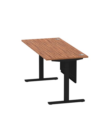 Dynamic Air Modesty 1800 x 800mm Height Adjustable Office Desk Walnut Top Cable Ports Modesty Panel HA01452 - pic 78255 | FastDaddyshop