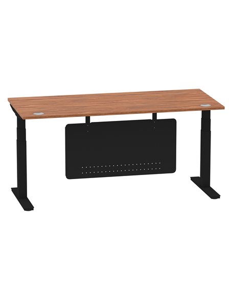 Dynamic Air Modesty 1800 x 800mm Height Adjustable Office Desk Walnut Top Cable Ports Modesty Panel HA01452 - pic 78257 | FastDaddyshop