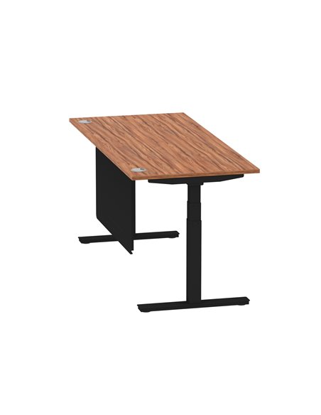 Dynamic Air Modesty 1800 x 800mm Height Adjustable Office Desk Walnut Top Cable Ports Modesty Panel HA01452 - pic 78259 | FastDaddyshop