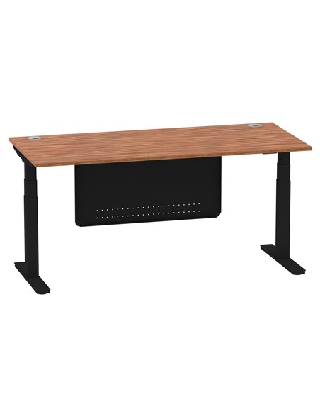 Dynamic Air Modesty 1800 x 800mm Height Adjustable Office Desk Walnut Top Cable Ports Modesty Panel HA01452 - pic 78261 | FastDaddyshop
