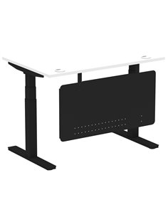 Dynamic Air Modesty 1200 x 800mm Height Adjustable Office Desk White Top Cable Ports Modesty Panel HA01453 2