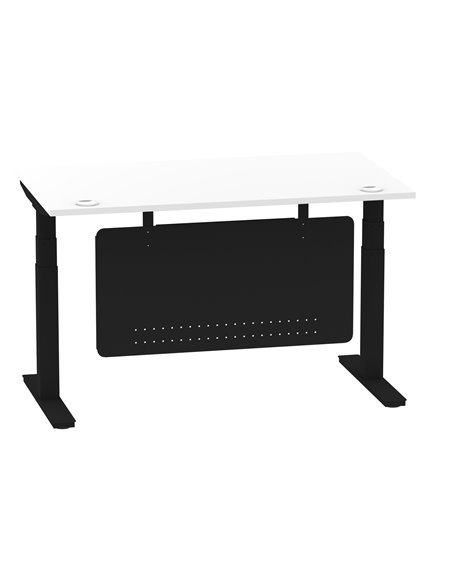 Dynamic Air Modesty 1400 x 800mm Height Adjustable Office Desk White Top Cable Ports Modesty Panel HA01454 - pic 78267 | FastDaddyshop