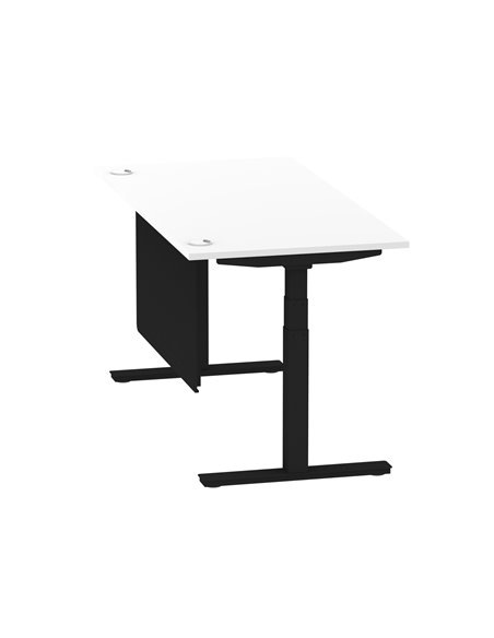 Dynamic Air Modesty 1600 x 800mm Height Adjustable Office Desk White Top Cable Ports Modesty Panel HA01455 - pic 78277 | FastDaddyshop