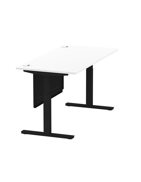 Dynamic Air Modesty 1600 x 800mm Height Adjustable Office Desk White Top Cable Ports Modesty Panel HA01455 - pic 78278 | FastDaddyshop