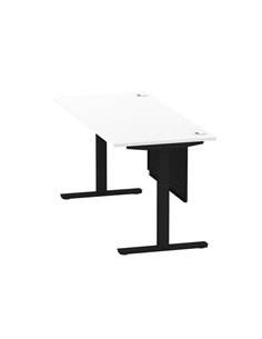 Dynamic Air Modesty 1800 x 800mm Height Adjustable Office Desk White Top Cable Ports Modesty Panel HA01456 2