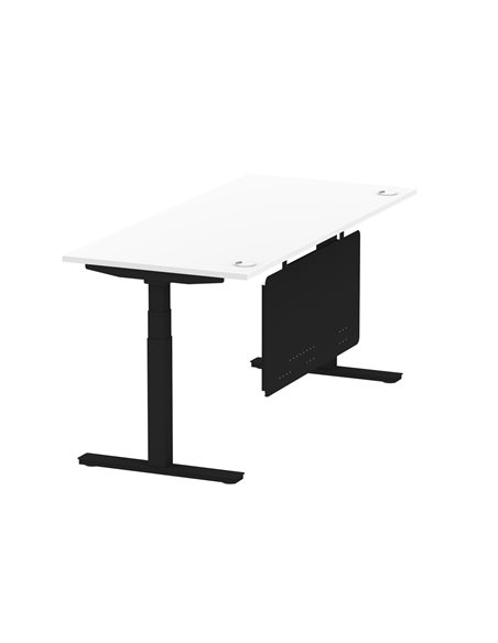 Dynamic Air Modesty 1800 x 800mm Height Adjustable Office Desk White Top Cable Ports Modesty Panel HA01456 - pic 78282 | FastDaddyshop