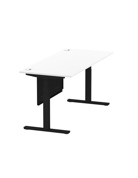 Dynamic Air Modesty 1800 x 800mm Height Adjustable Office Desk White Top Cable Ports Modesty Panel HA01456 - pic 78286 | FastDaddyshop