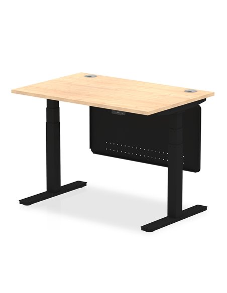 Dynamic Air Modesty 1200 x 800mm Height Adjustable Office Desk Maple Top Cable Ports Modesty Panel HA01457 - pic 78288 | FastDaddyshop