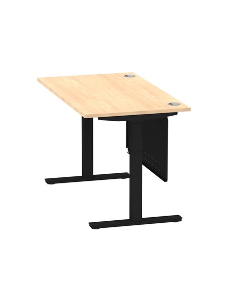 Dynamic Air Modesty 1400 x 800mm Height Adjustable Office Desk Maple Top Cable Ports Modesty Panel HA01458 - pic 78291 | FastDaddyshop