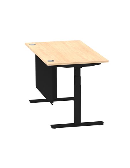 Dynamic Air Modesty 1400 x 800mm Height Adjustable Office Desk Maple Top Cable Ports Modesty Panel HA01458 - pic 78295 | FastDaddyshop