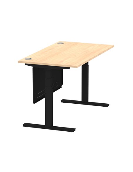 Dynamic Air Modesty 1400 x 800mm Height Adjustable Office Desk Maple Top Cable Ports Modesty Panel HA01458 - pic 78296 | FastDaddyshop