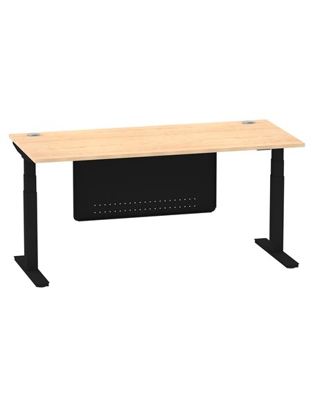 Dynamic Air Modesty 1800 x 800mm Height Adjustable Office Desk Maple Top Cable Ports Modesty Panel HA01460 - pic 78313 | FastDaddyshop