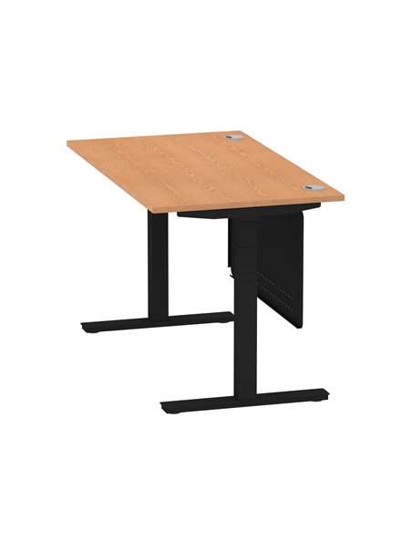 Dynamic Air Modesty 1400 x 800mm Height Adjustable Office Desk Oak Top Cable Ports Modesty Panel HA01462 - pic 78317 | FastDaddyshop