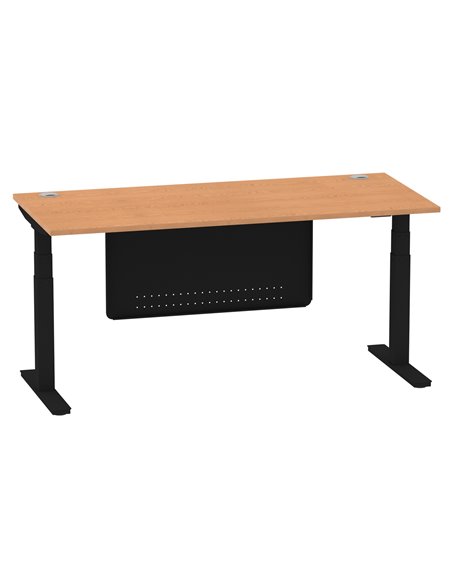 Dynamic Air Modesty 1800 x 800mm Height Adjustable Office Desk Oak Top Cable Ports Modesty Panel HA01464 - pic 78339 | FastDaddyshop
