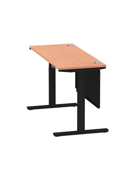 Dynamic Air Modesty 1400 x 600mm Height Adjustable Office Desk Beech Top Cable Ports Modesty Panel HA01466 - pic 78342 | FastDaddyshop