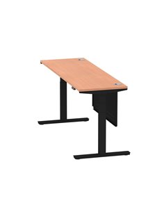 Dynamic Air Modesty 1800 x 600mm Height Adjustable Office Desk Beech Top Cable Ports Modesty Panel HA01468 2