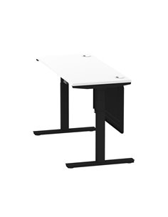 Dynamic Air Modesty 1400 x 600mm Height Adjustable Office Desk White Top Cable Ports Modesty Panel HA01474 2